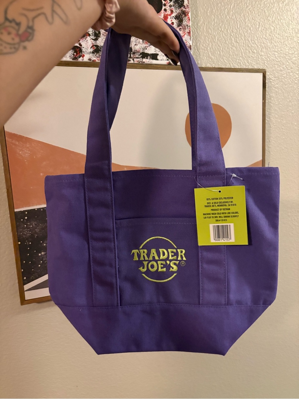Trader Joe’s Halloween spooky season trick or treat canvas tote reusable bags